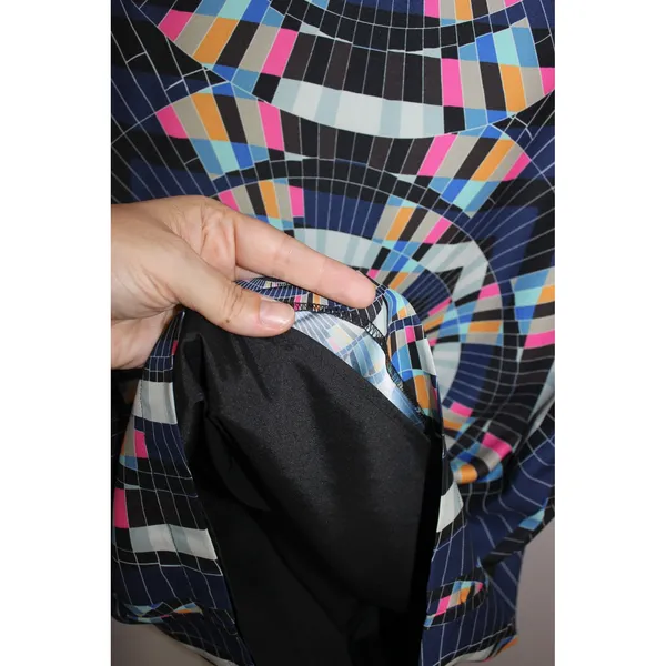 Mara Hoffman Dress Women XS Blue Great Geometric Kaleidoscope Shift Mini Pockets - Image 5