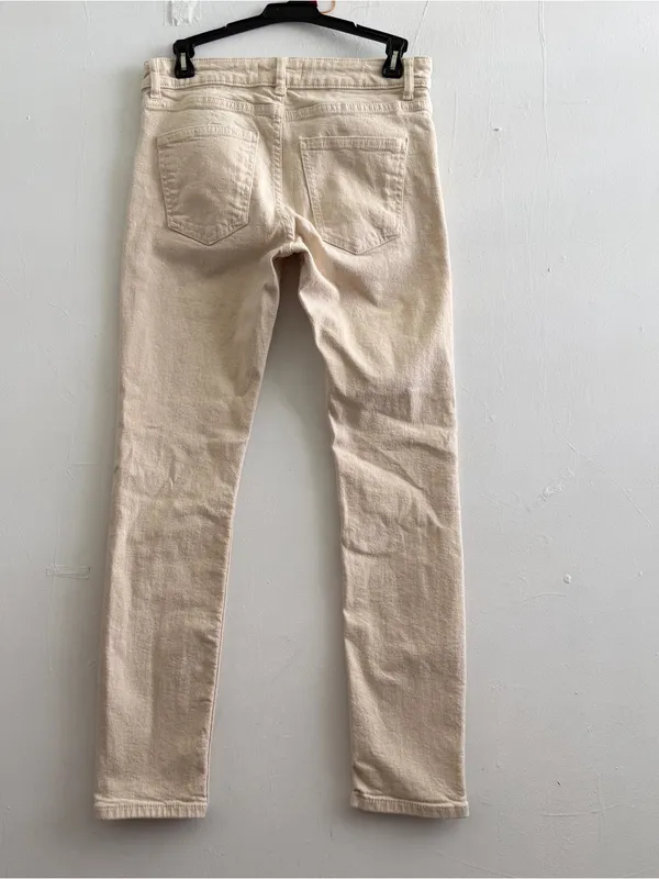NEW Zara Cream Ankle SKINNY Jeans SIZE 4 Biho Bohemian - Image 5