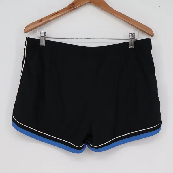 Old Navy Brand Women's Low Waist Dolphin Shorts Black Blue Trim Size L - Image 5