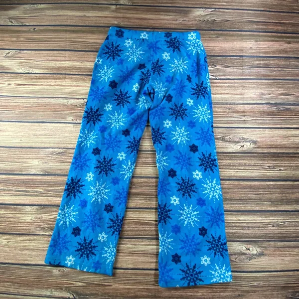 Old Navy Christmas Pajama Pants Womens S Blue Bear Snowflake Winter Lounge - Image 2
