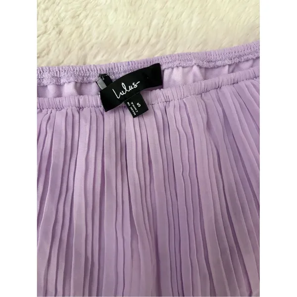 Lulus Gala Ready Lavender Off-the-Shoulder Ruffle Midi Dress Size Small Vacation - Image 5
