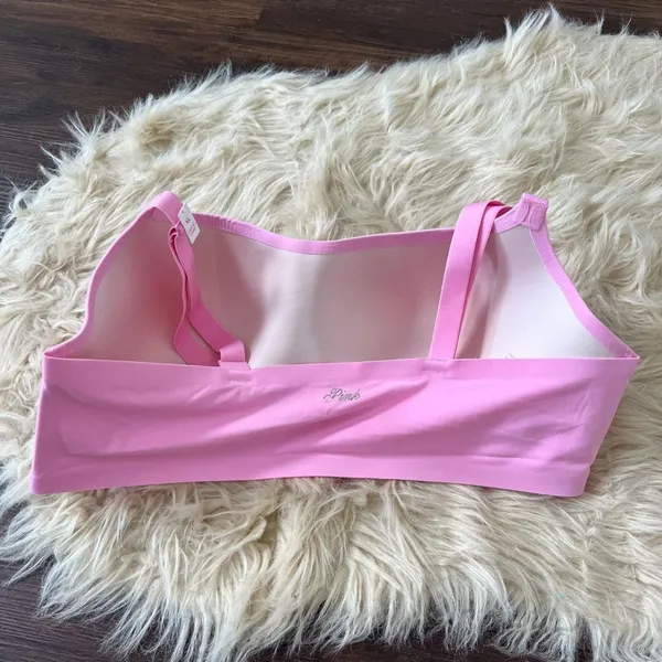 NWT Victoria's Secret PINK Marshmallow Lightly Lined Wireless Comfy Bra Pink XL - Image 5