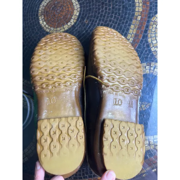 L.L. Bean Maine Hunting Shoe Duck Shoes 10M | Made in USA | Brown Leather Rubber - Image 7