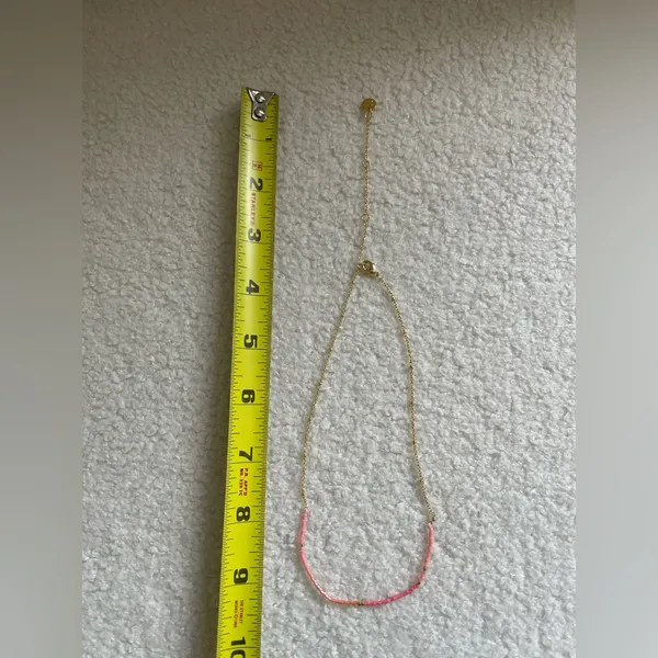 Pura Vida Pink Coral & Gold Beaded Necklace - Image 4