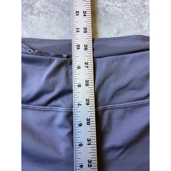 Nike Dri-FIT Womens Purple Crop Running Leggings Mesh Zipper Pocket Size M - Image 5