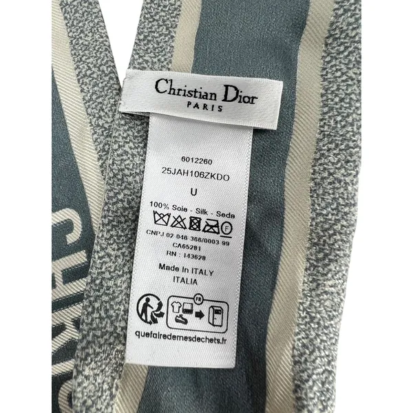 Christian Dior Toile de Jouy‎ Floral Silk Mitzah Scarf Beige Multicolor - Image 11