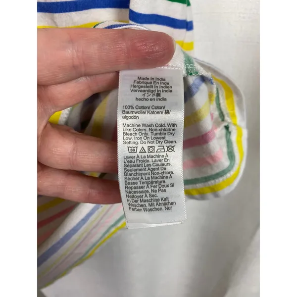 J.Crew Rainbow Stripe Cotton Pajama Short Set Sz.XS - Image 7