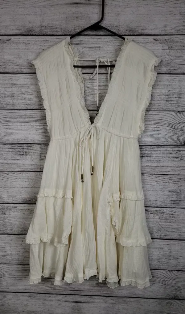 Free People Antionette Dress in Sand Dollar - Image 4