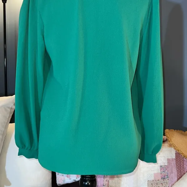 Faith and Joy Size M Emerald Green Blouse - Image 10
