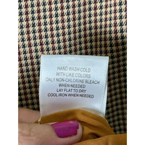 ModCloth Dark Academia Cottagecore Prairie Midi Dress Brown Houndstooth Size 6 - Image 7
