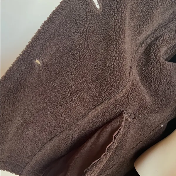 Utex Brown Faux Shearling Coat workwear ranch Dutton style - Image 3