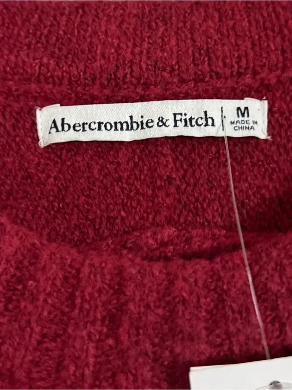 Abercrombie & Fitch Madeline Red Wool Blend Sweater Mini Dress NWT M TALL - Image 9