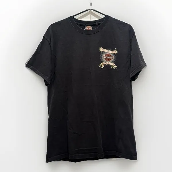 Vintage Harley-Davidson Jamaica Island Palm Beach Motorcycle Biker Tee‎ Size L - Image 2