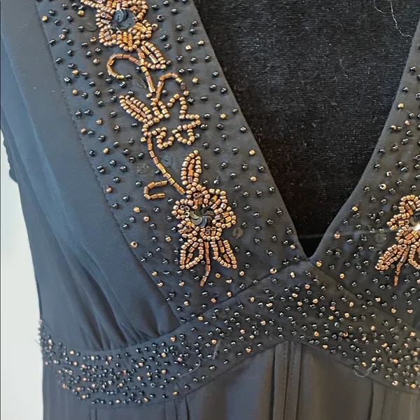 Eliza J Elegant Black Sleeveless Dress with Embroidered Details new size 4 - Image 5