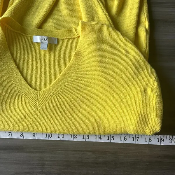 NWOT M&S Womens Autograph Pullover Viscose Blend Sweater in Sunshine Size M Soft - Image 10