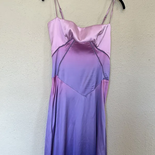 HOUSE OF CB 'Anabella' S A-C Ombre Print Lace‎ Up Maxi Dress NWOT - Image 5