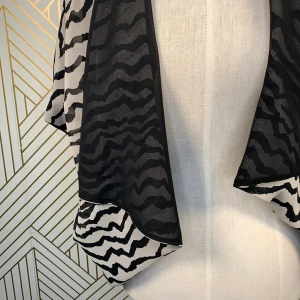 Joseph Ribkoff Zebra Print Open Front Kimono Top‎ - Image 2