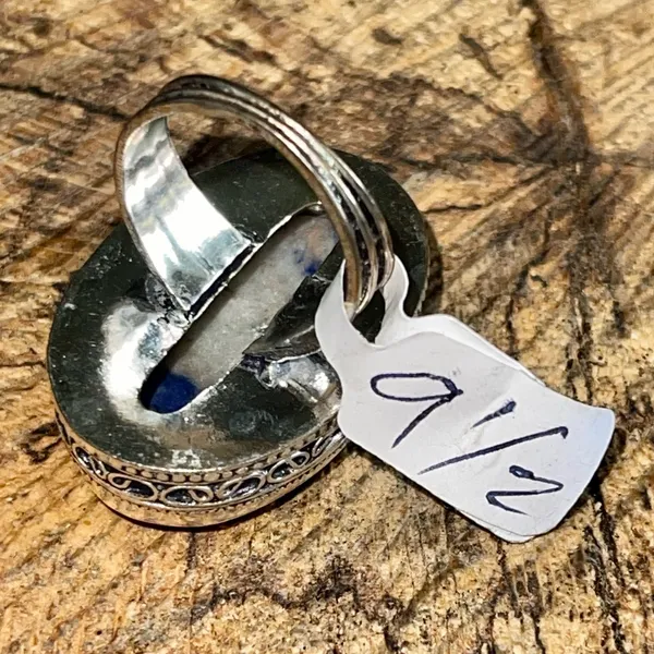 Navy Sodalite Ring Size 9 1/2 Blue - Image 4