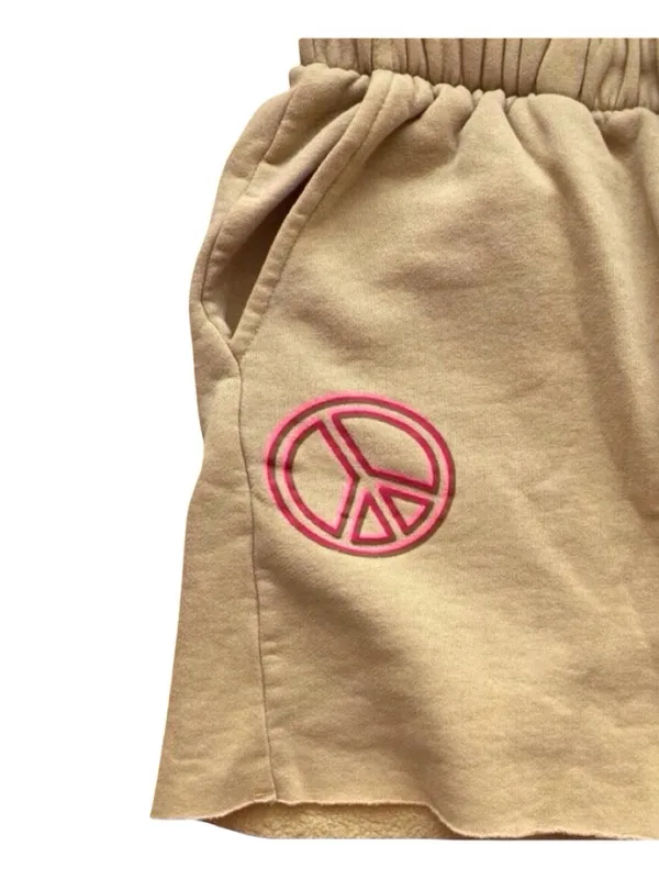 Playboy x PacSun Peace Happy Camper Sweat Shorts S | Y2K Lounge Streetwear - Image 4