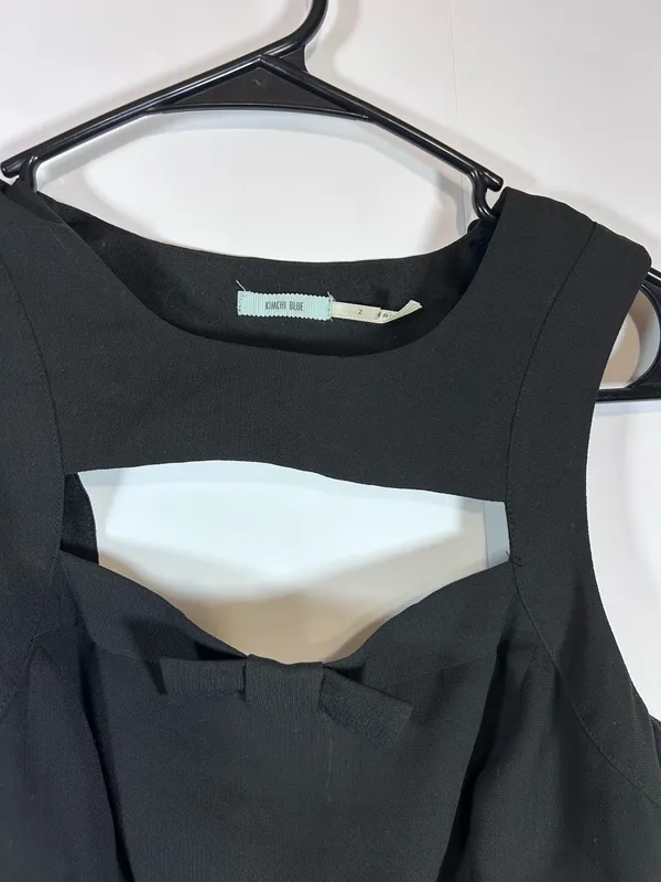 Kimchi Blue Urban Outfitters Size 2 Black Bow Cutout Fit Flare Mini Dress - Image 3