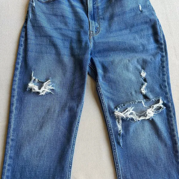 Abercrombie & Fitch Distressed Curve Love Ultra High Rise Straight Jean - Image 3