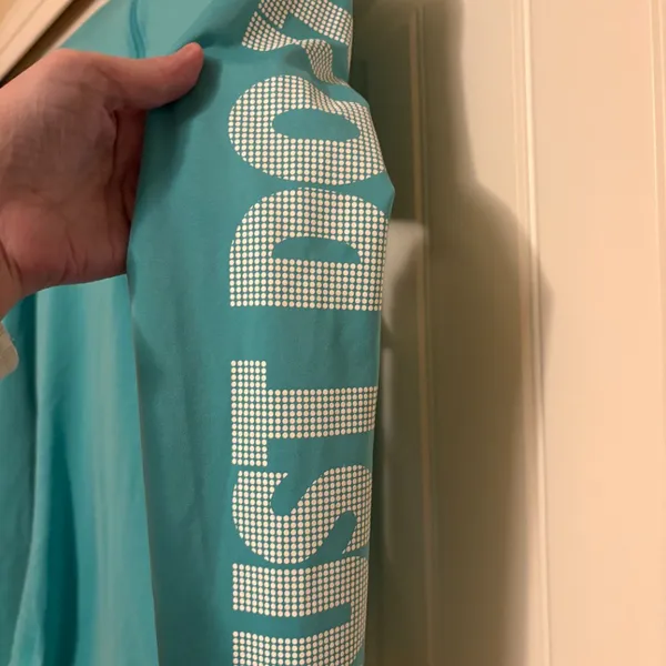 Nike Half Zip Sweatshirt Small Light Teal Green Dri-Fit Long Sleeve Just Do It - Image 2
