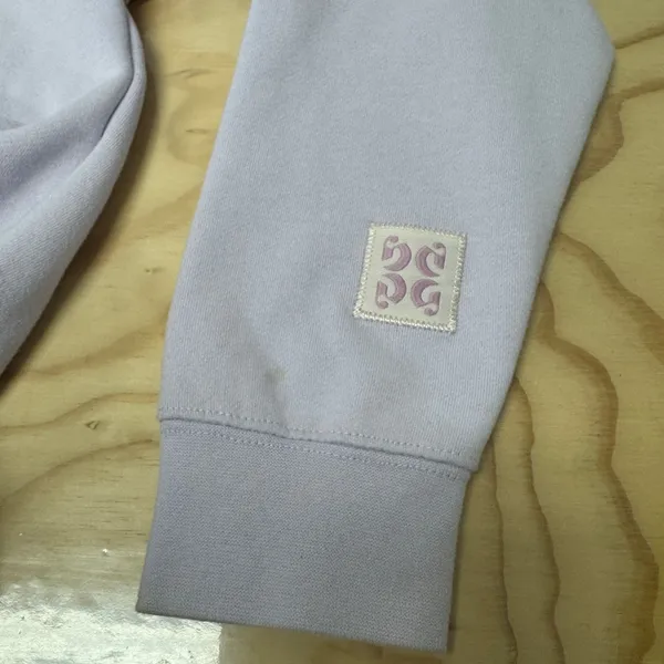 Glossier Limited Edition Embroidered Lavender Hoodie XS Oversized Women's - Image 12
