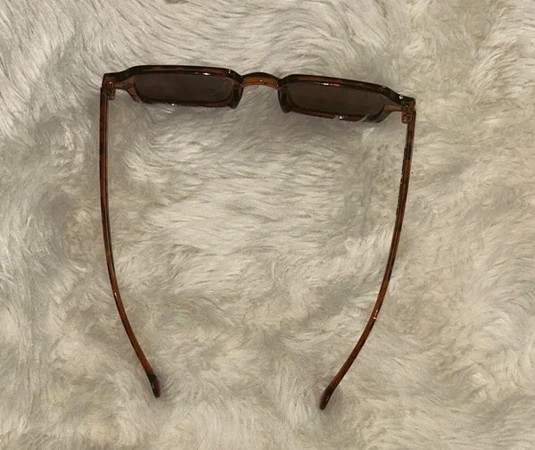 Retro Tortoise Shell Square Sunglasses Brown - Image 6