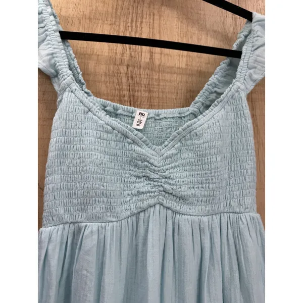 BP Light Blue Gauzey Smocked Cotton Dress Size Large - Image 4