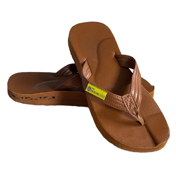 The Healing Sole Original Brown Orthopedic Recovery Flip Flop Sandals Womens W7 - Image 3