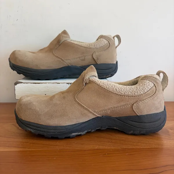 LL Bean Storm Chaser Suede‎ Slip On Shoes Tan Primaloft 290479 Womens 7.5 M - Image 2