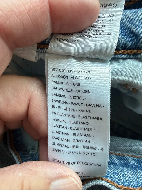 Levis Premium Wedgie Straight Faded Wash Button Fly Jeans 28" Inseam Size 24 - Image 6