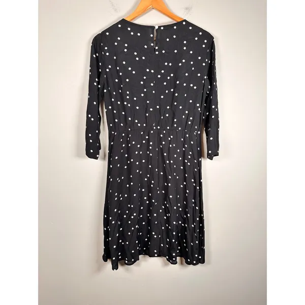Seraphine Minnie Maternity Dress Womens 4‎ Black Polka Dot Nursing Friendly - Image 5