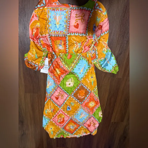 Never fully dressed NWT Soller Emma Dress $228 satin printed spring revolve boho - Image 16