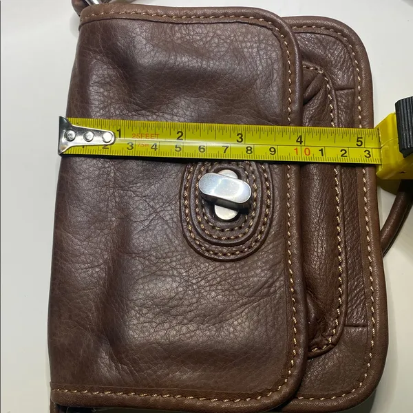 Fossil Brown Leather Crossbody Bag - Image 7