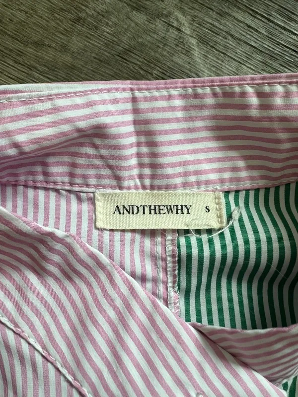 Andthewhy Pin Stripe Color Block Dress size small - Image 9