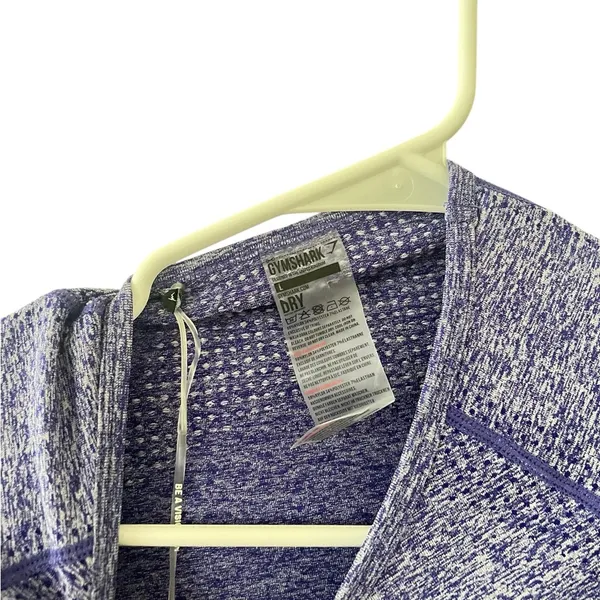 Gymshark NEW Vital Seamless Long Sleeve Crop in Indigo Marl - Image 4