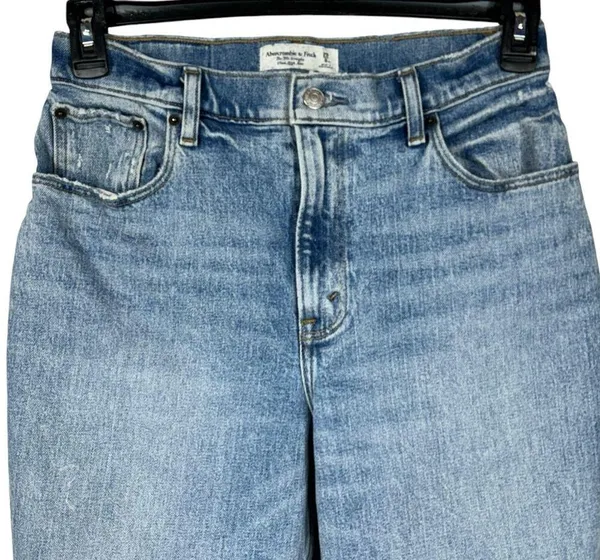 Abercrombie & Fitch SZ 29/8xs 90’s Straight Jeans Ultra Hi-Rise Curve Distressed - Image 2