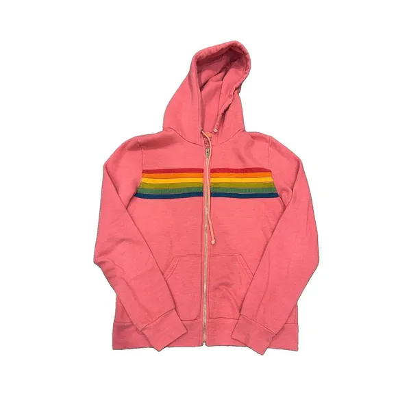 Aviator Nation Petal Pink Serape 6 Stripe Hoodie And Sweatpants Set Tracksuit - Image 2