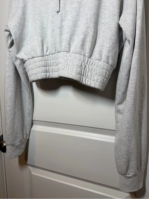 Talentless Women’s Boxing Hoodie in Ash Heather Grey - Image 3
