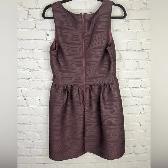 Juniors rewind dark‎ maroon textured fit and flare sleeveless dress large - Image 2