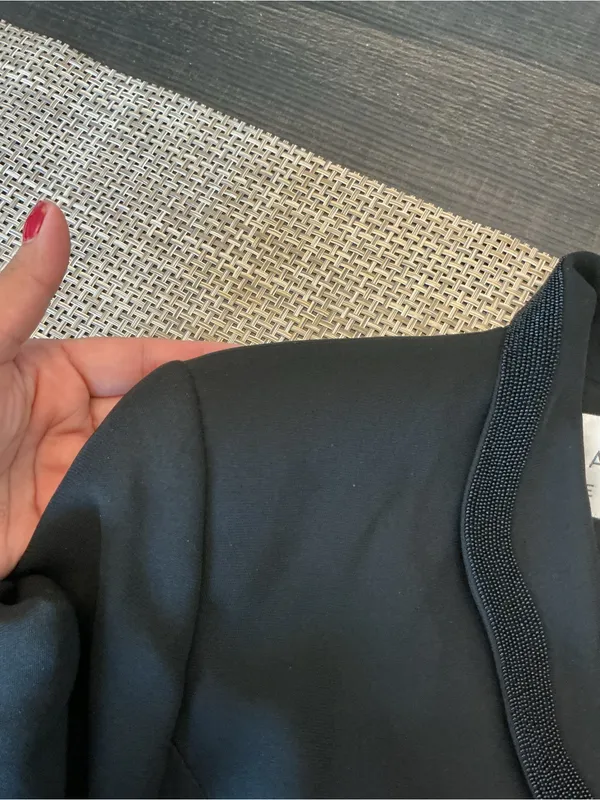 Vintage Albert Nipon Evening Black Beaded Blazer Jacket Sz 4 - Image 12
