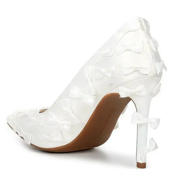 NWT Gianni Bini Bridal Collection Serena Satin Bow Pointed Toe 8.5 - Image 3