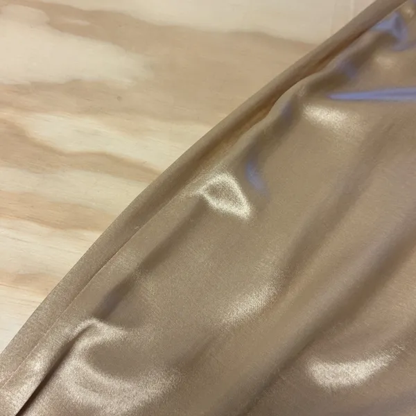 Vintage Jessica McClintock Gunne Sax Gold Satin Halter Maxi Dress Embroidered - Image 8