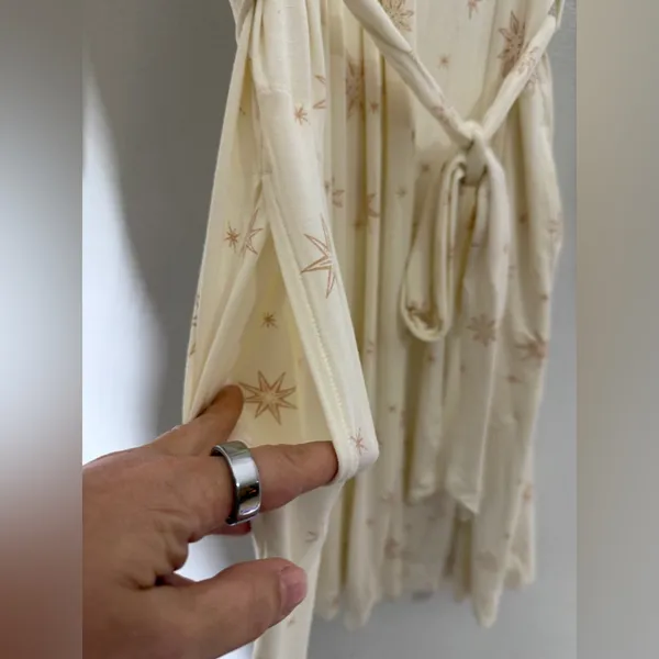 Soma White‎ Tan Star Robe Size Medium - Image 5