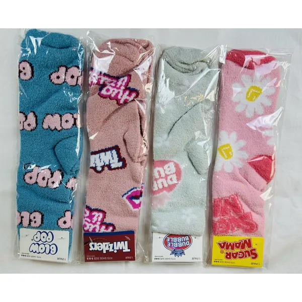 New Retro Candy Crew Socks Women’s Size 5-9.5 Fuzzy Cozy Warm Nostalgic Novelty - Image 2