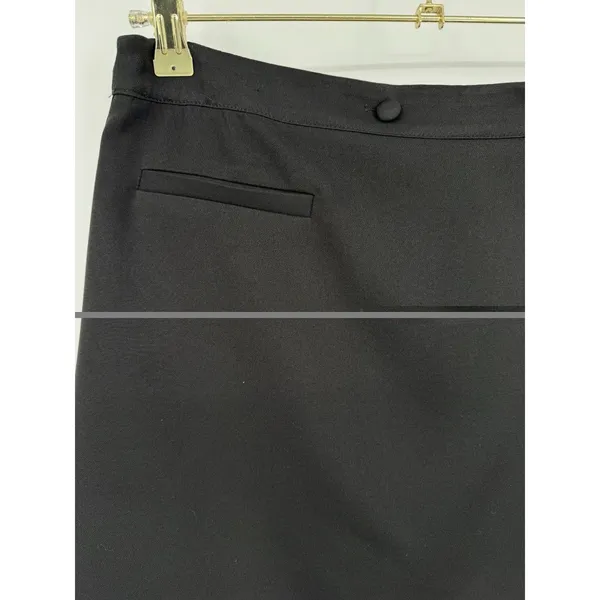 New Boohoo Wrap Tailored Womens Mini Skirt Size 8 Black Minimalist Preppy Chic - Image 3