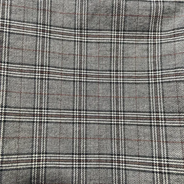American Eagle Mom Straight Pants Size 14 Gray Plaid High Rise Preppy Trousers - Image 7