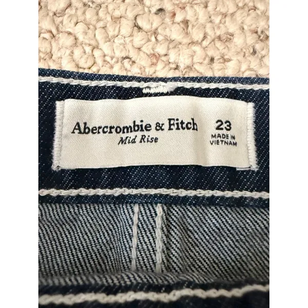 NWT Abercrombie & Fitch Denim Micro Mini Skirt Size 23 Dark Wash Y2K Indie - Image 6