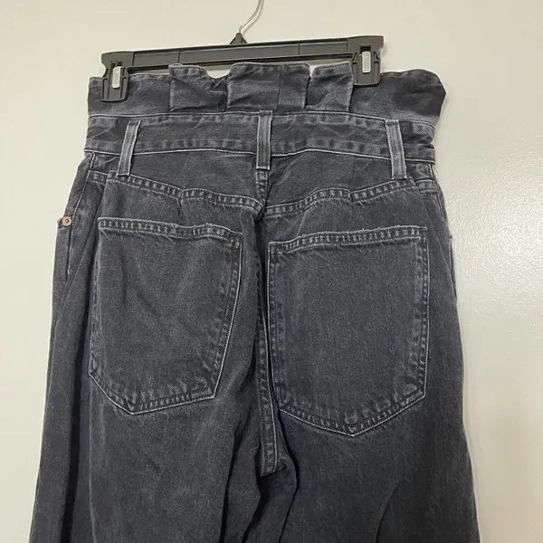 AGOLDE lettuce waist High waist black wash 90's denim jeans size US 29 - Image 5